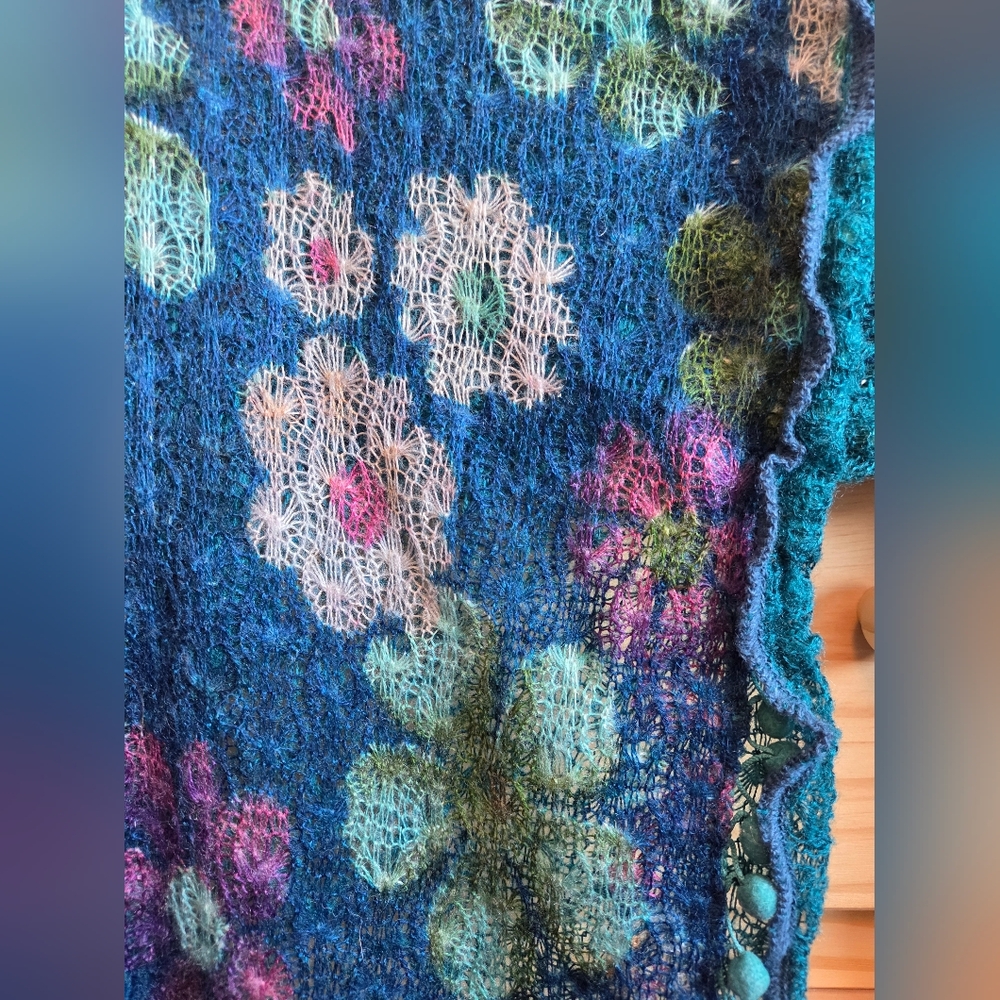 Floral Floral Knit Funky Scarf